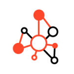 A graphic of black and white circles connected to one another with a series of lines.